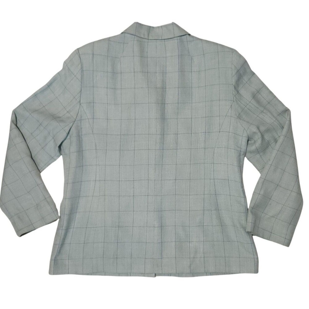 Pendleton Blazer Green Window Pane Plaid Button U… - image 2